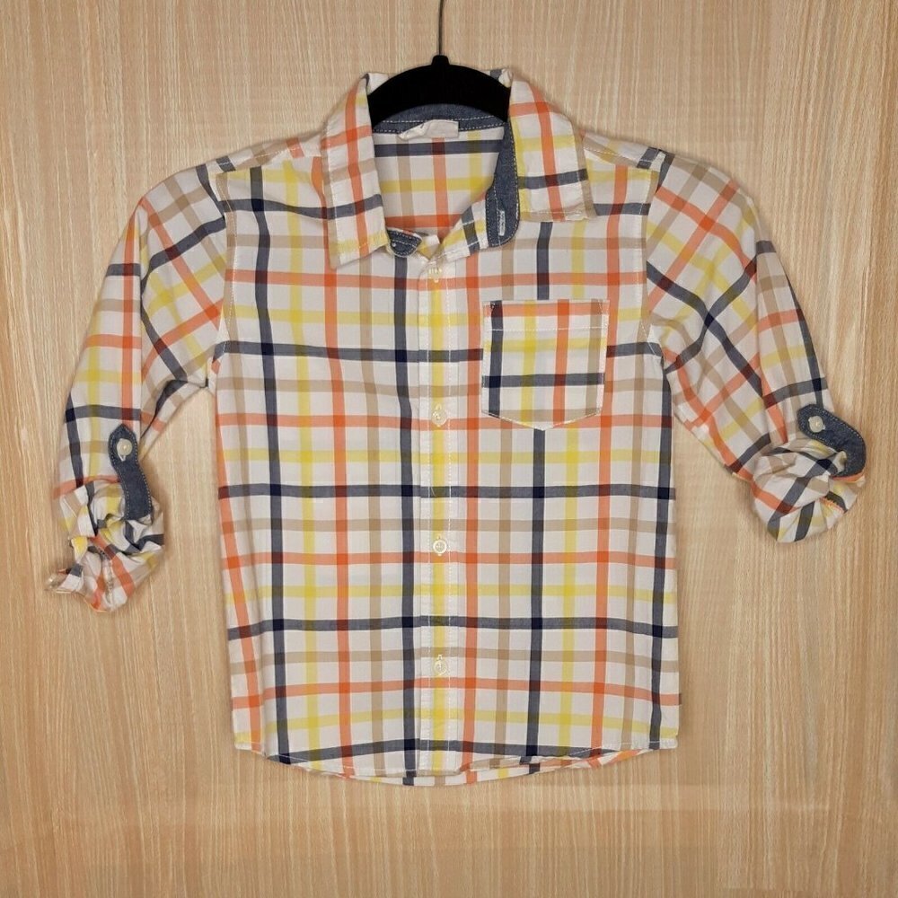 Crazy 8 Pastel Boys Button down Shirt. 5T